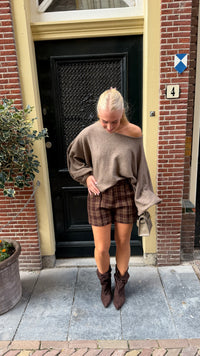 Navy Shortje - Bruin