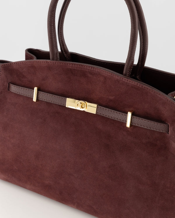 Braga Suede Tas - Bordeaux