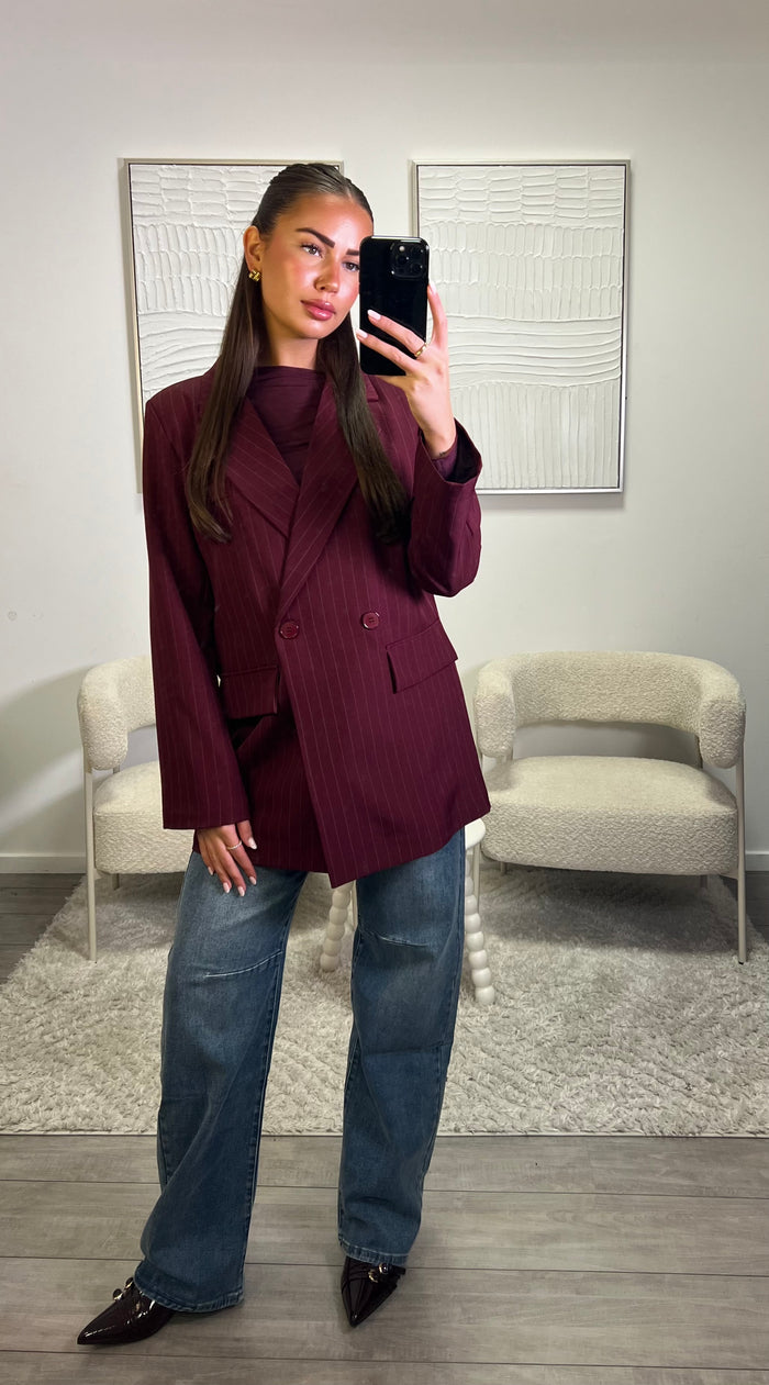 Shar Blazer - Burgundy