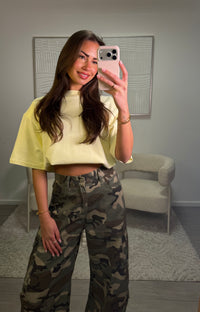 Jaanie Mid Waist Jeans - Camouflage