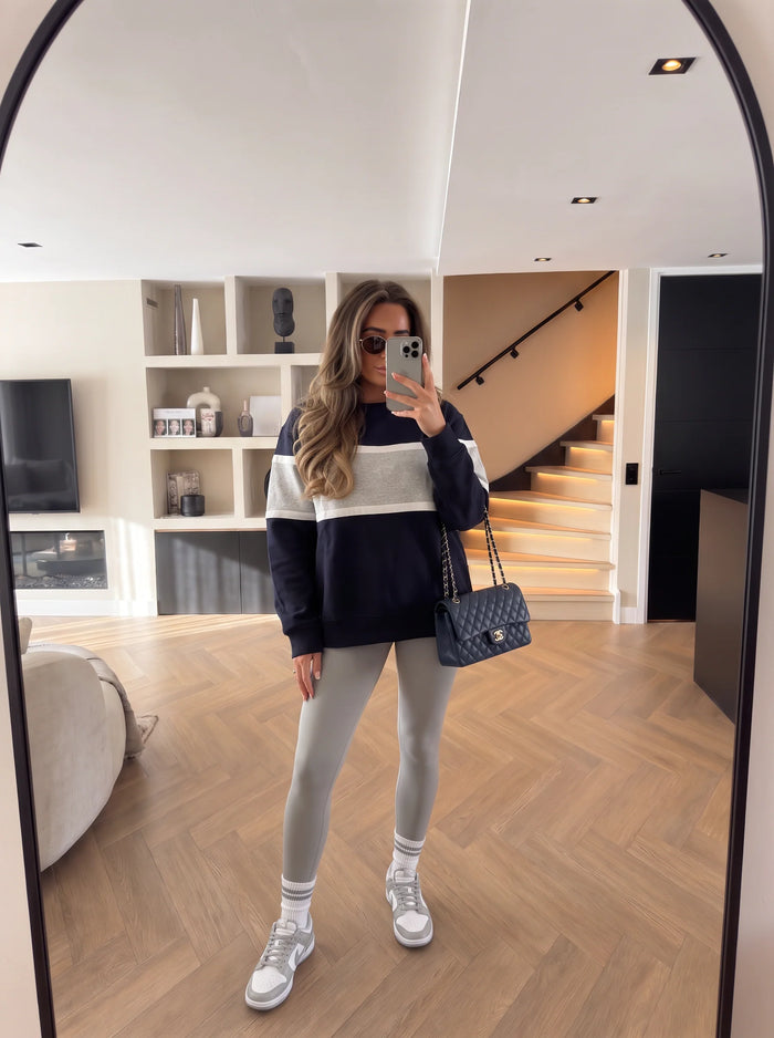 Danie Sweater - Blauw - Grijs