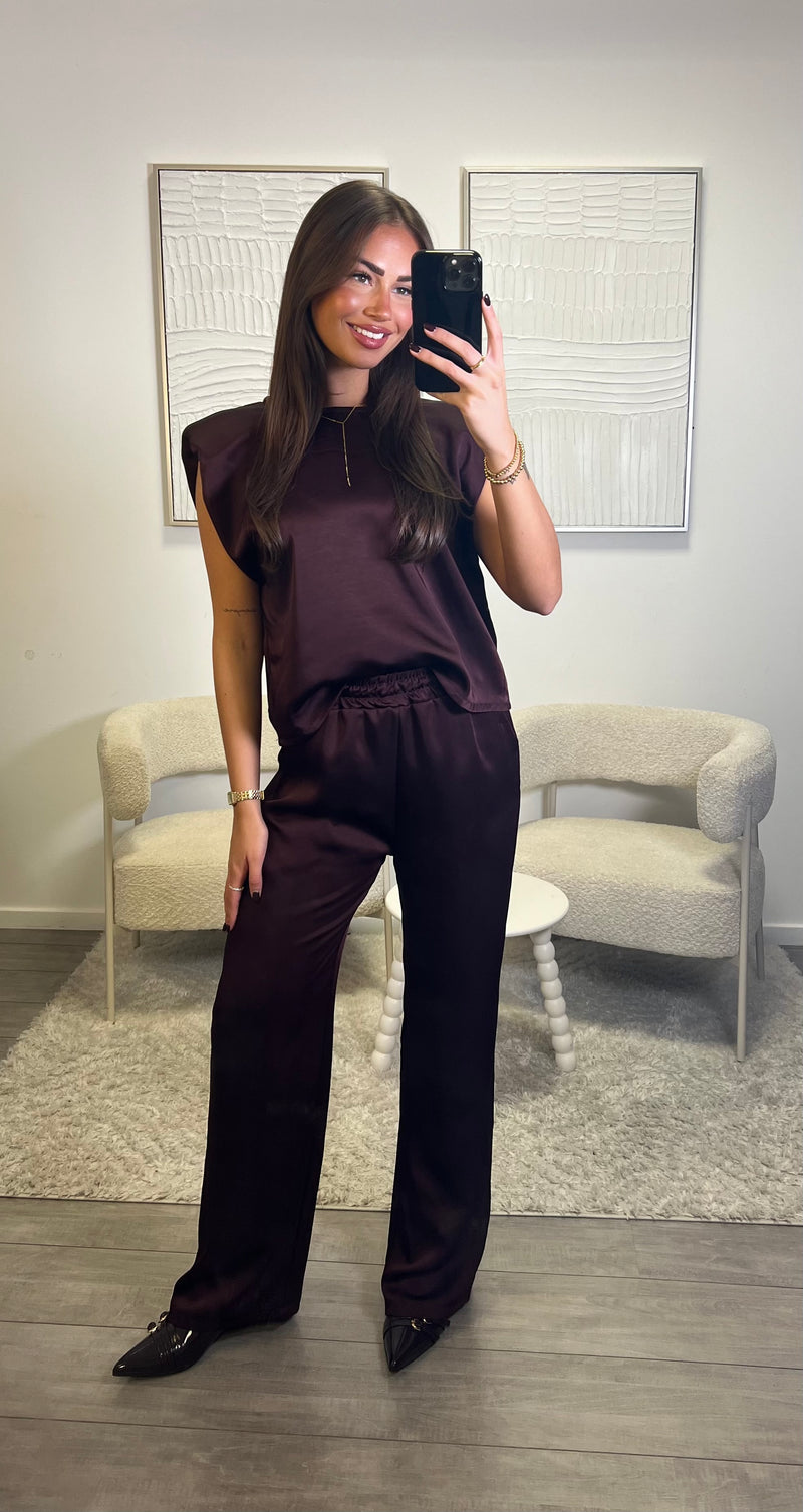 Satin Set - Burgundy