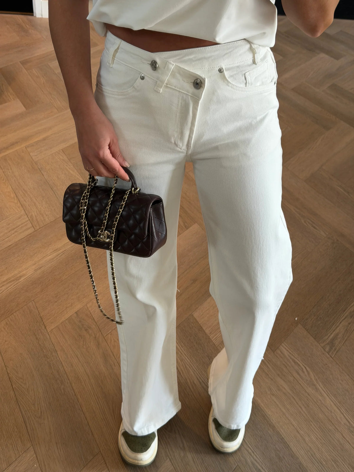 Niene Mid Waist Jeans - Wit