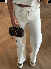 Niene Mid Waist Jeans - Wit