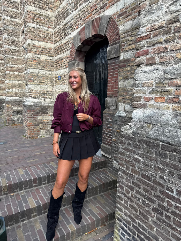 Leslie Suedine Jacket - Bordeaux