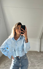 Cropped Blouse - Blue