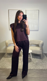 Satin Set - Burgundy