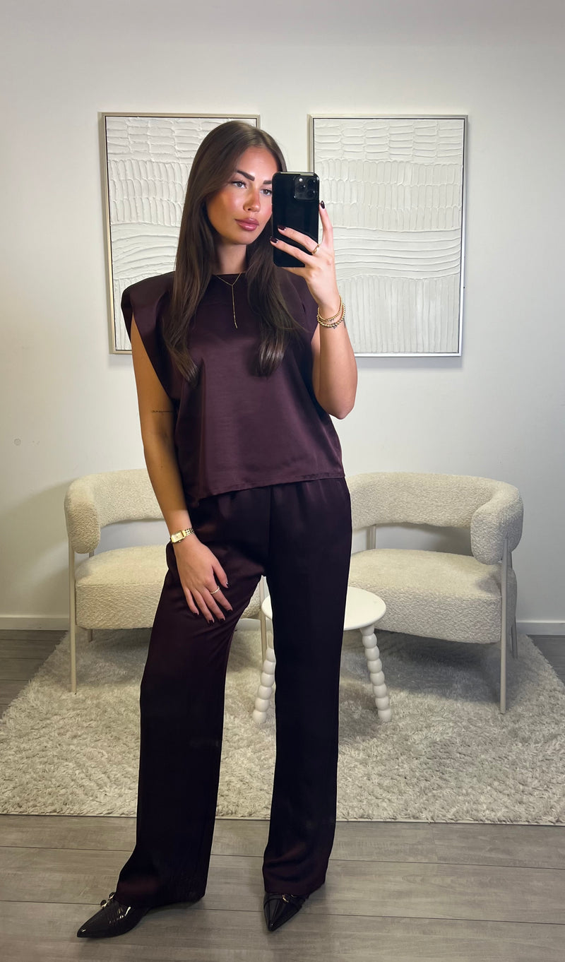 Satin Set - Burgundy
