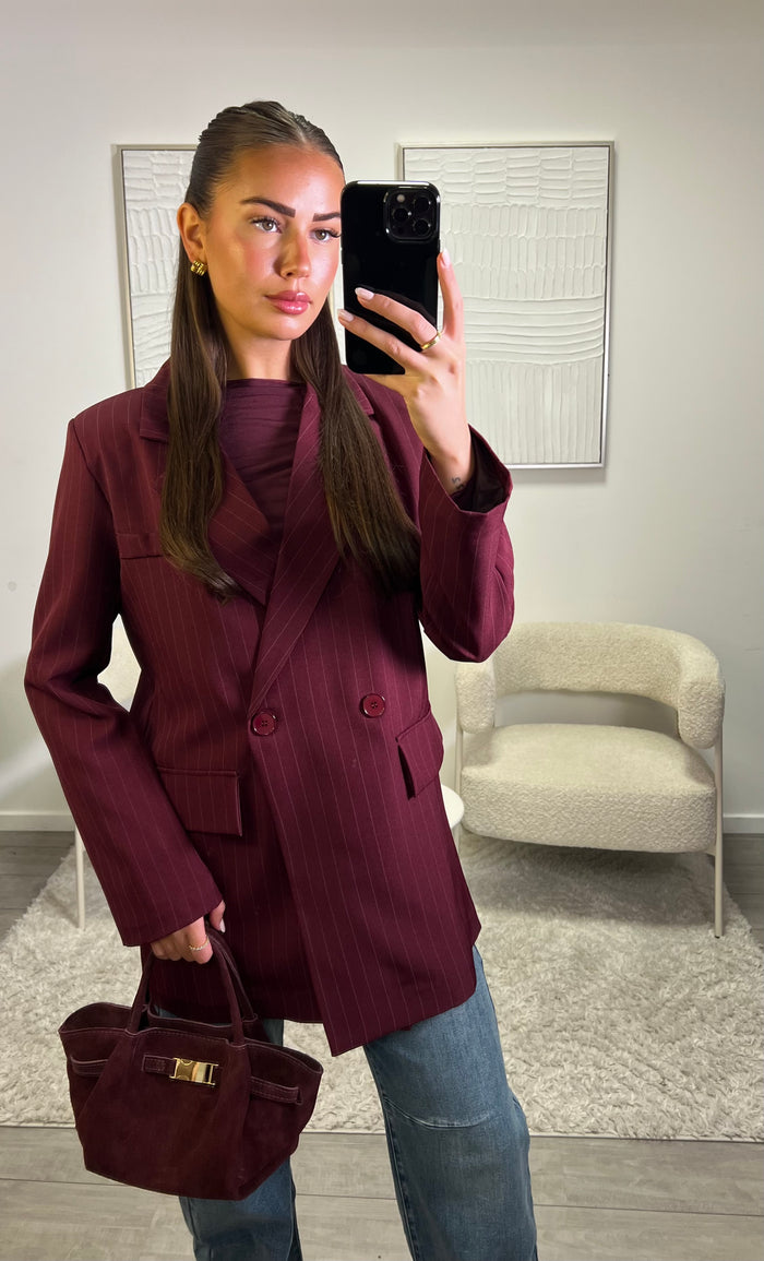 Shar Blazer - Burgundy