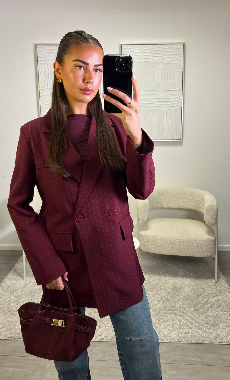 Shar Blazer - Burgundy