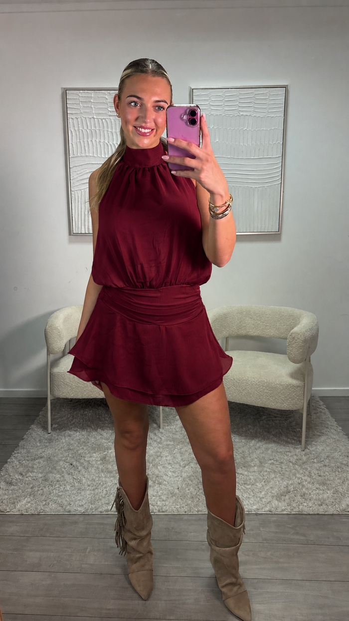 Jitske Playsuit - Bordeaux