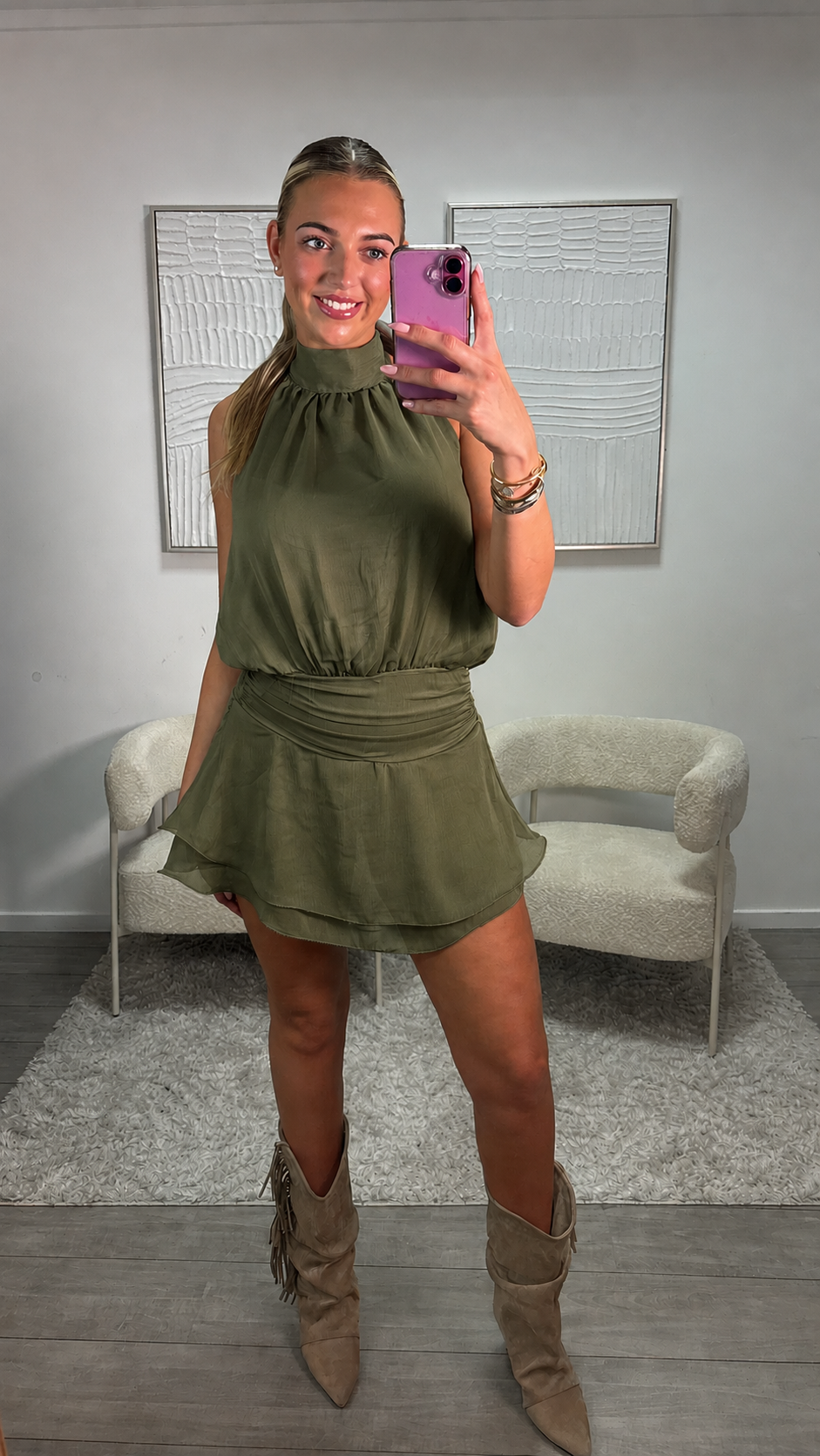 Jitske Playsuit - Olijf Groen
