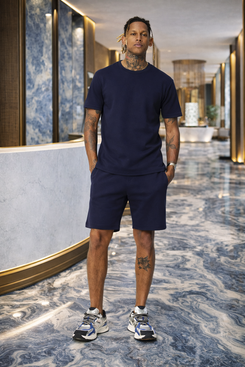 Man Set - Donker Blauw
