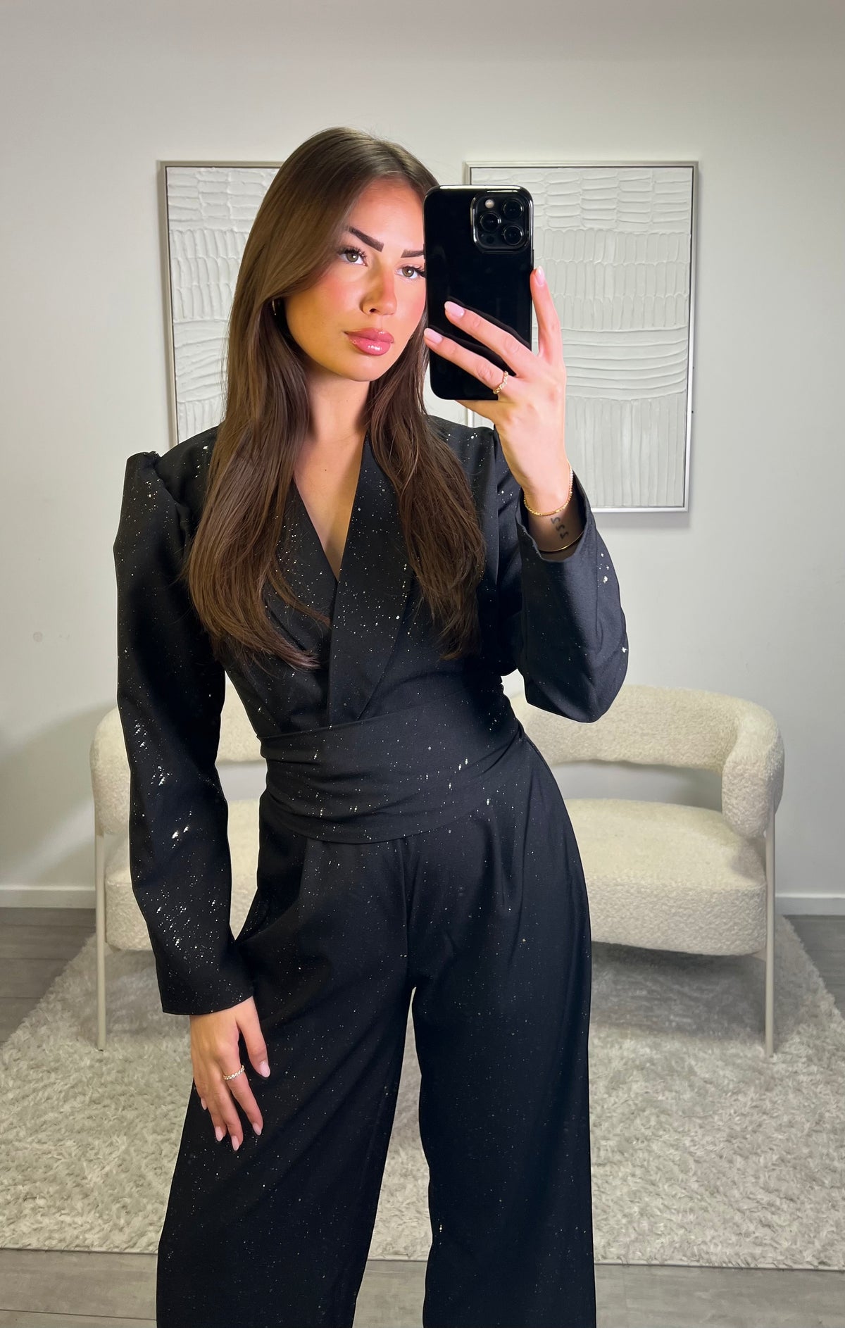 Sparkle Jumpsuit - Black