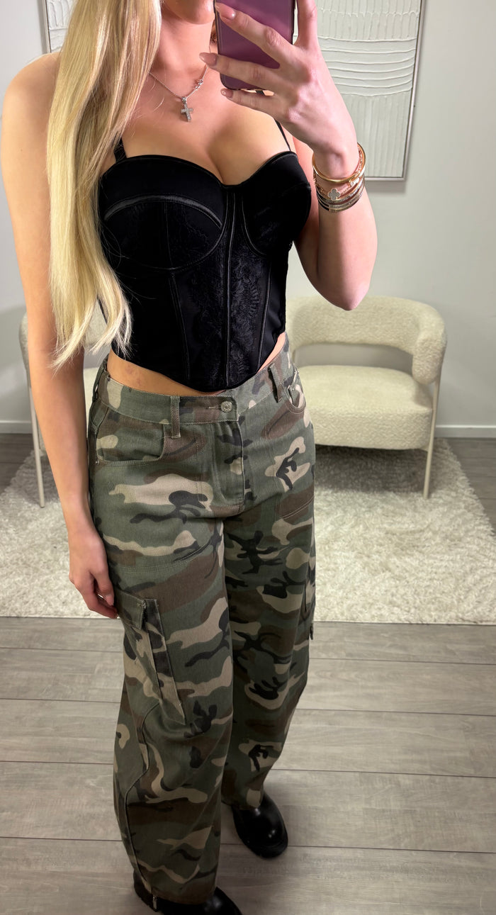 Amy Corset Top - Zwart