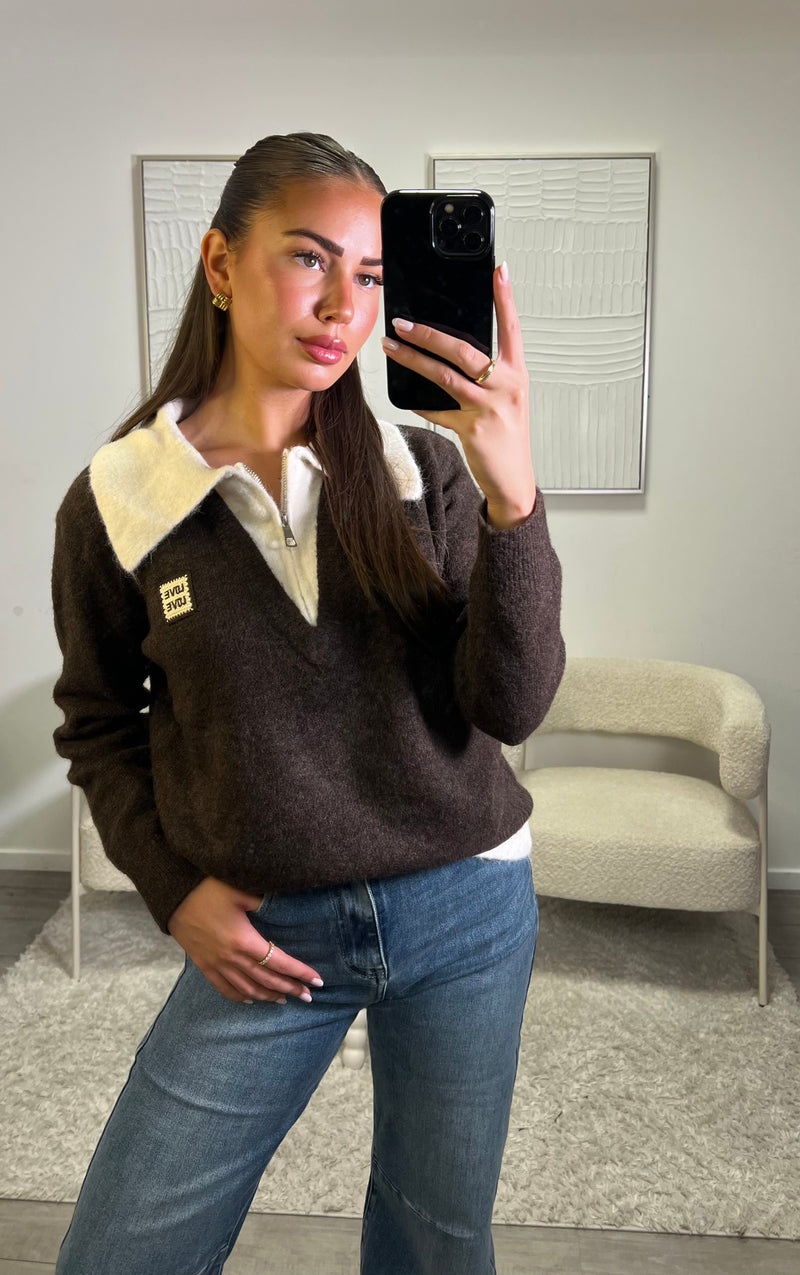 Mina Sweater - Brown