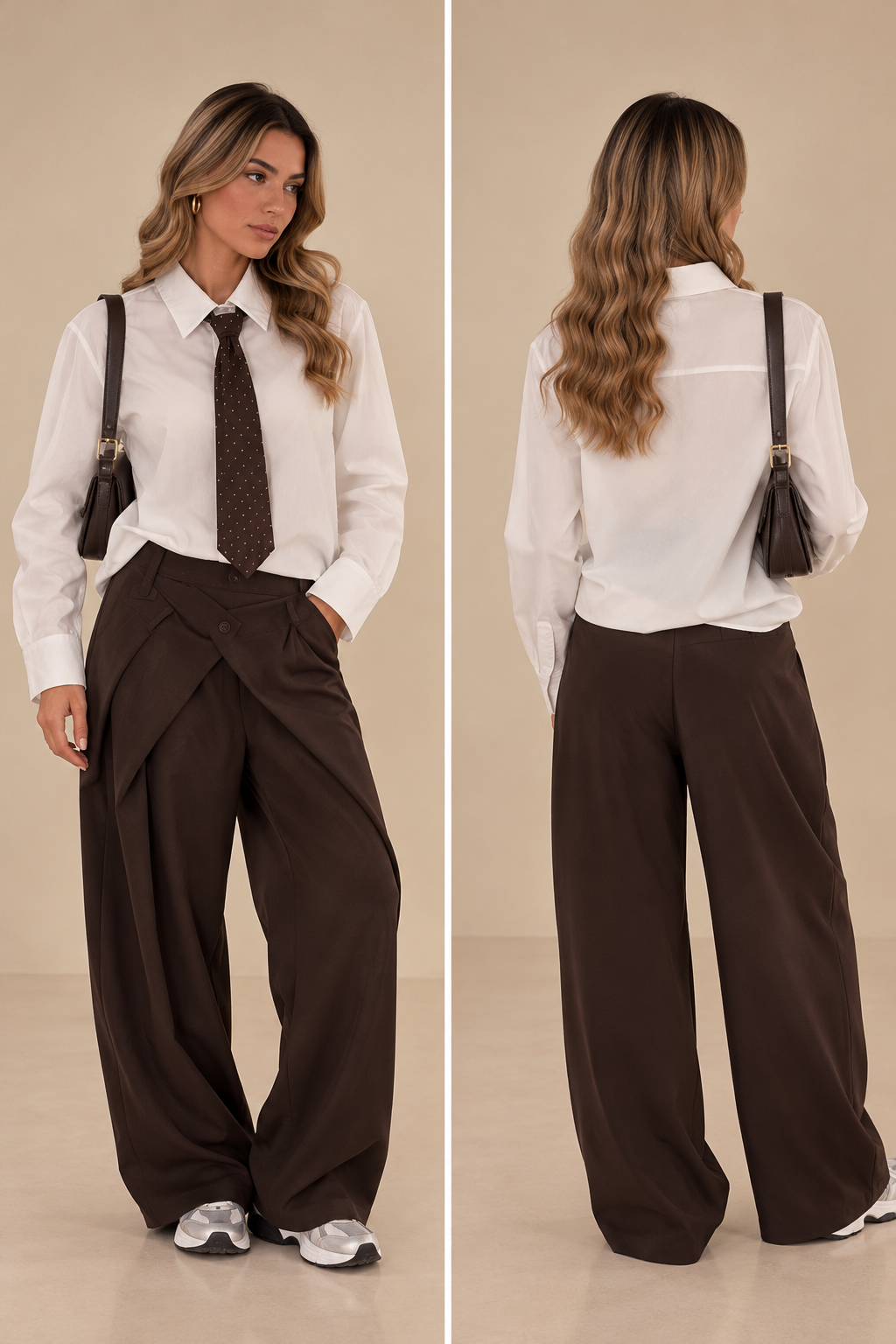 Jolie Blouse - Wit Bruin
