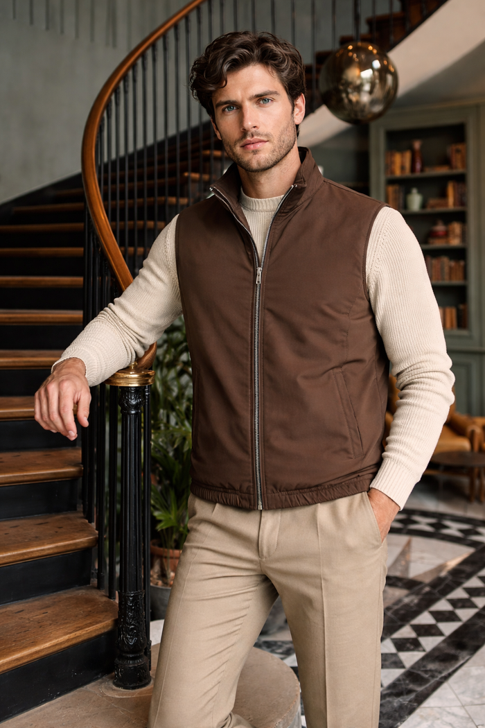 DID Reversible Bodywarmer - Brown/Taupe