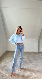 Cropped Blouse - Blue