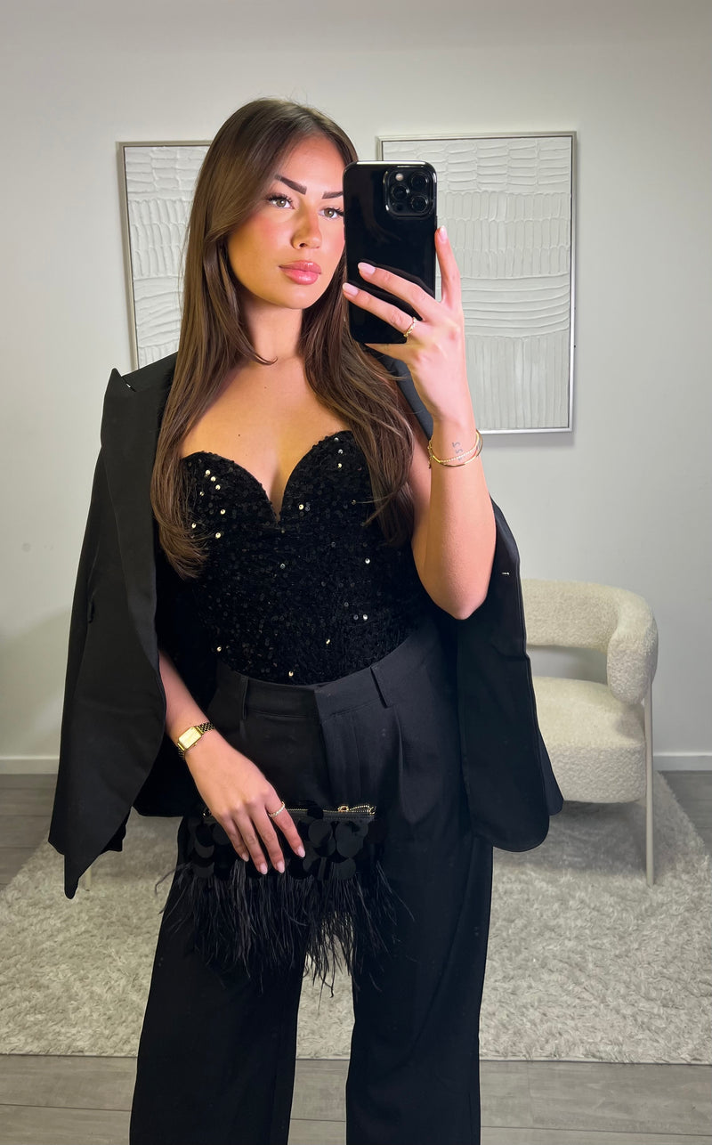 Pailleten Body - Black