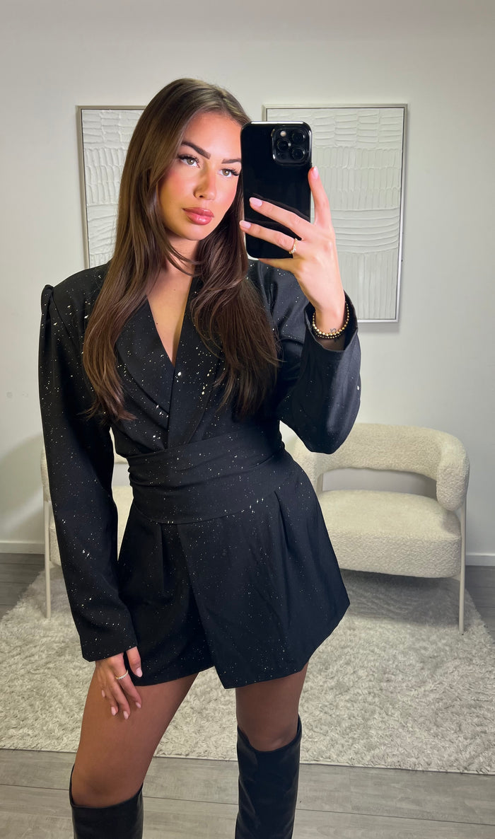 Dilla Playsuit Sparkle - Black