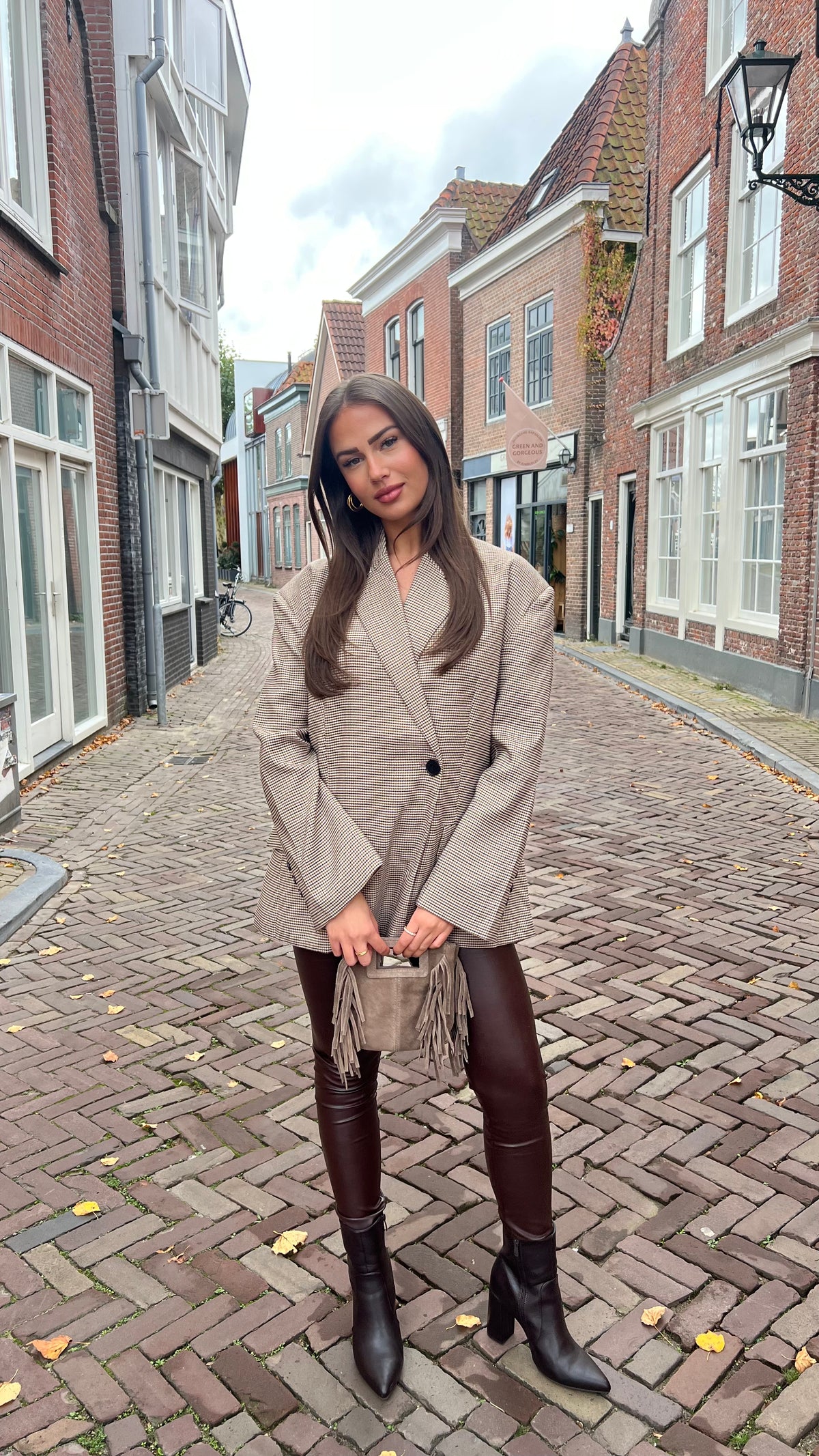 Chloe Leather Legging - Brown