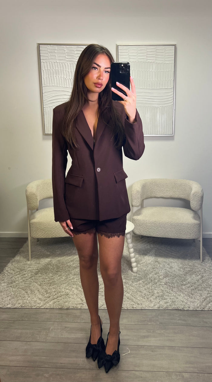 Lace Short - Brown