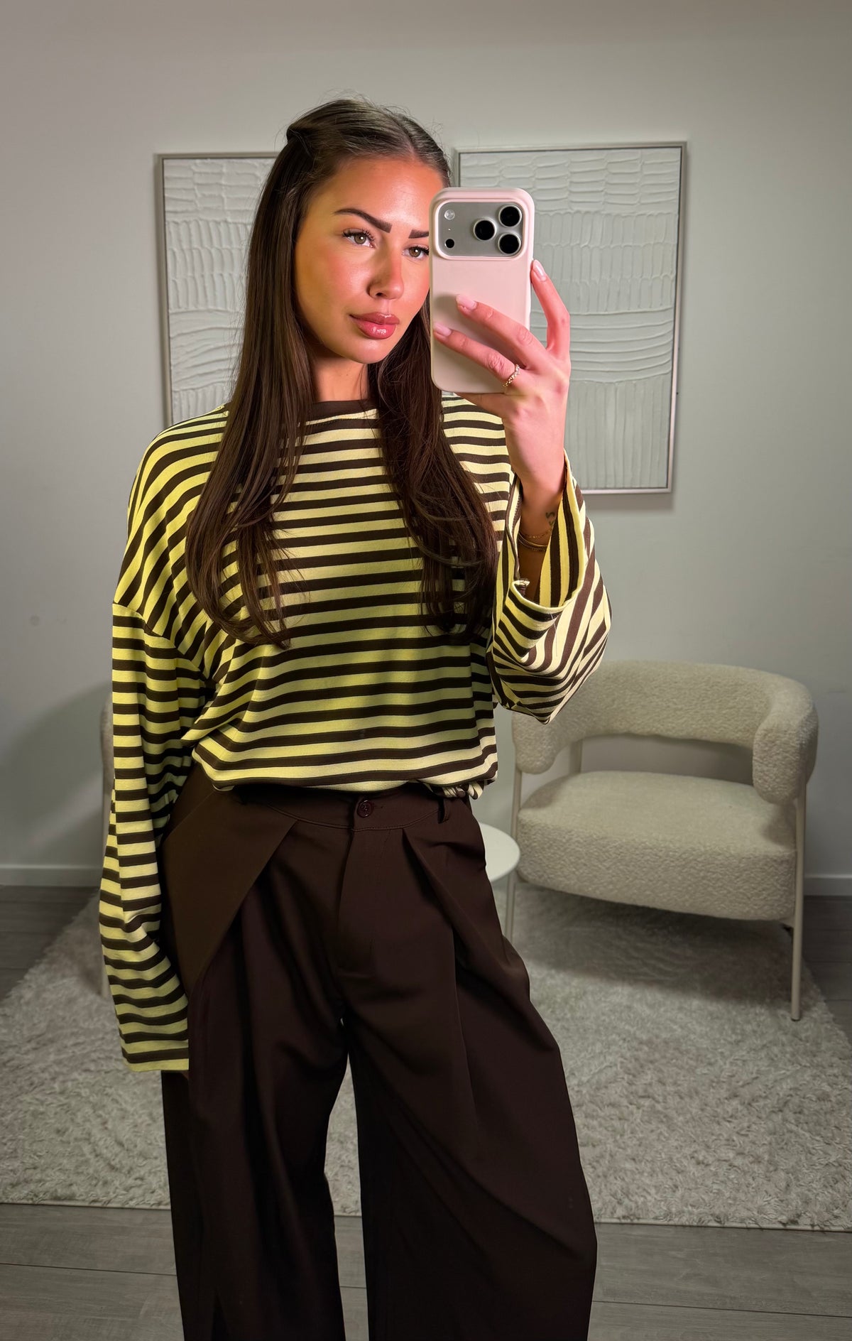 Lou T-Shirt - Brown Yellow