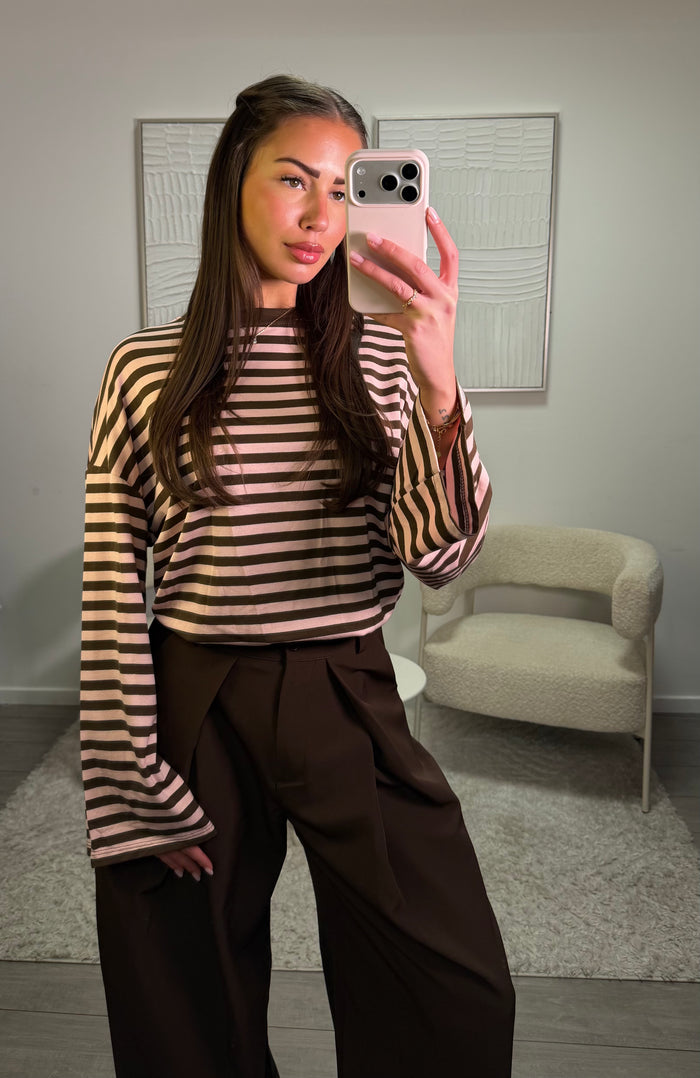 Lou T-Shirt - Brown Pink