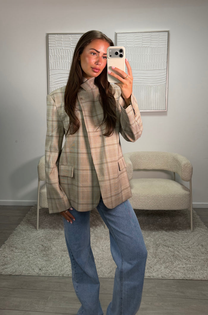 Carly Blazer - Taupe Blauw