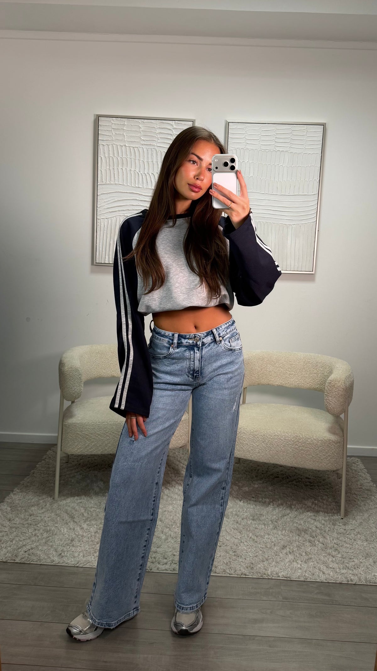 Feline Longsleeve - Grijs Blauw