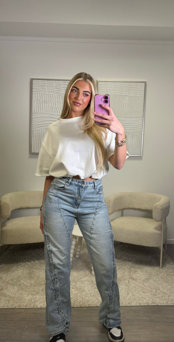 Puck High Waist Jeans - Blauw