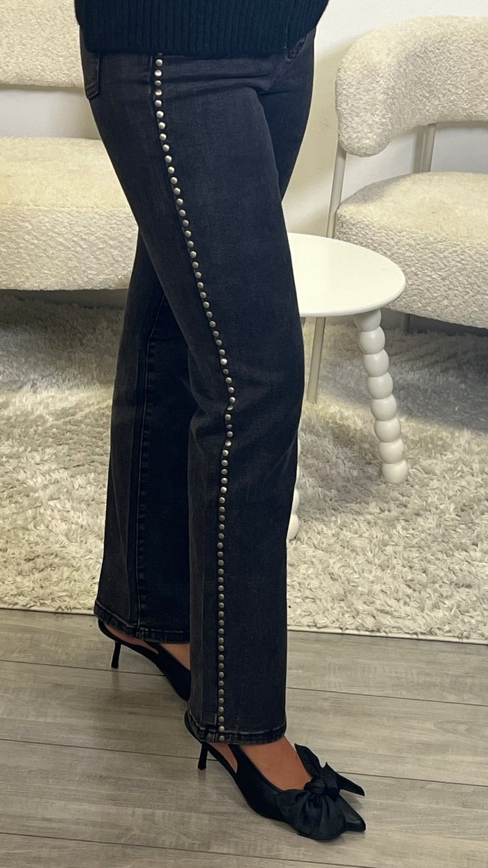 Studs Jeans - Black