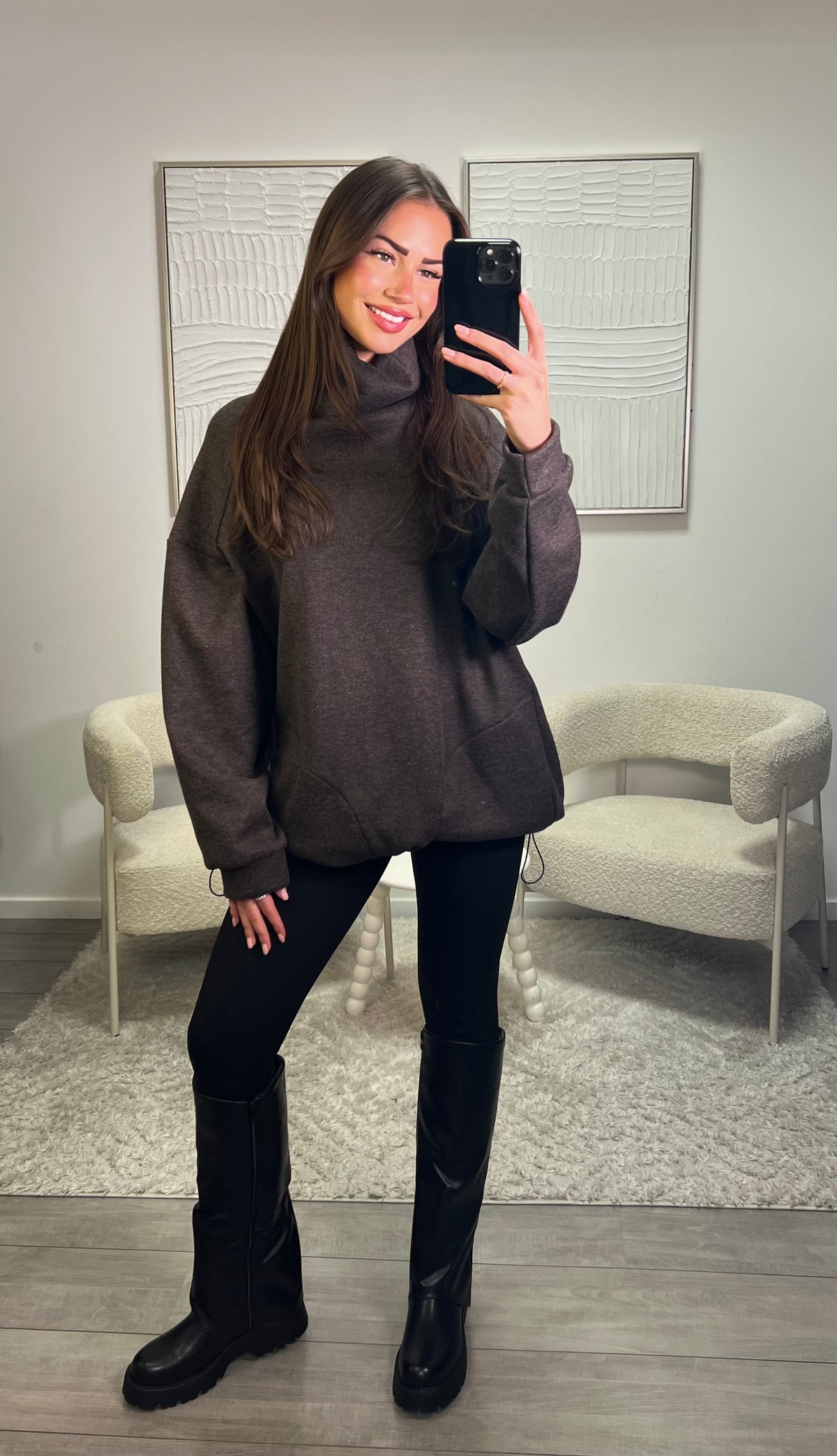 Fleece Sweater - Brown