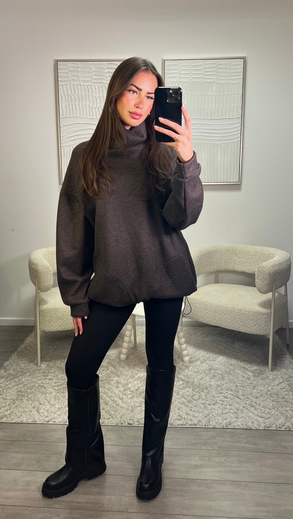 Fleece Sweater - Brown