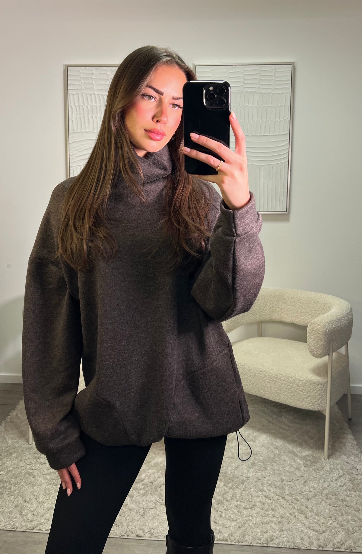 Fleece Sweater - Brown