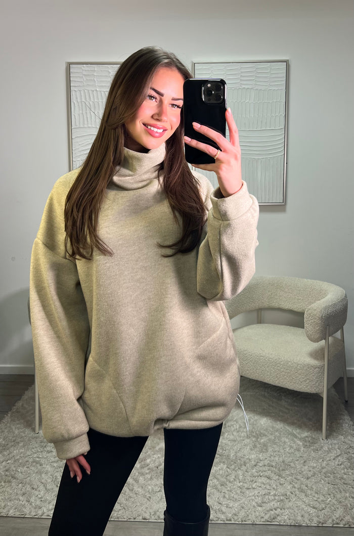 Fleece Sweater - Beige