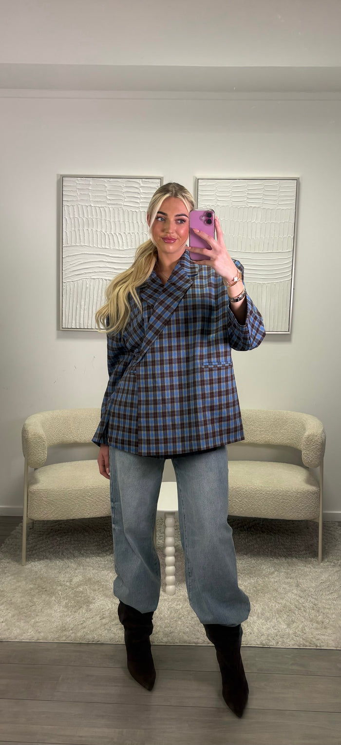 Axelle Blazer - Blauw Bruin