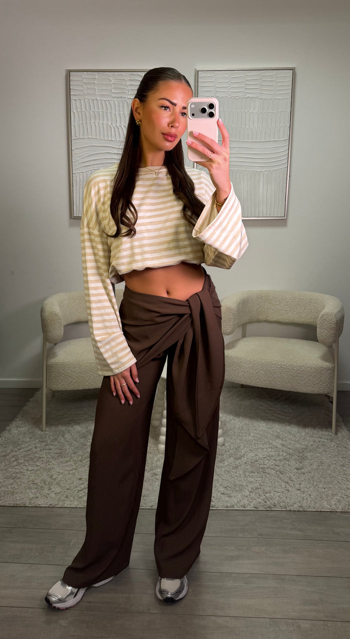 Lou Shirt - Beige White