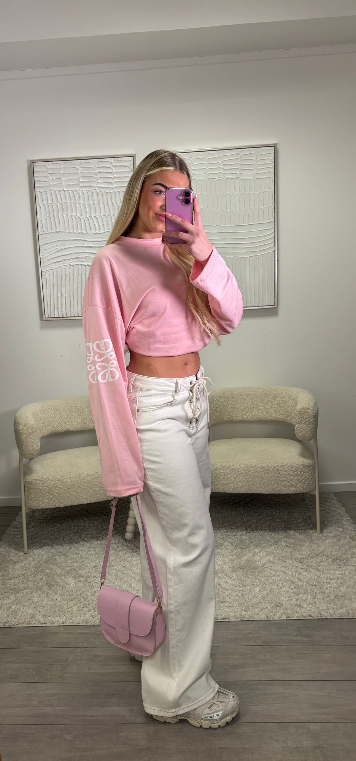 The Monogram Longsleeve - Roze