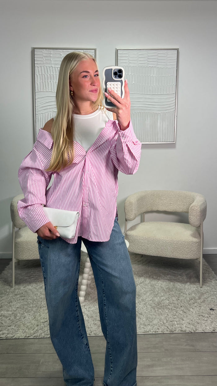 Kiki Blouse - Pink White