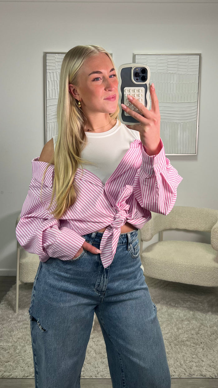 Kiki Blouse - Pink White