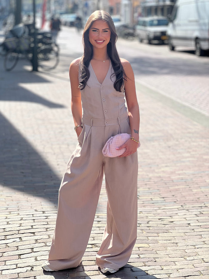Eliane Jumpsuit - Taupe