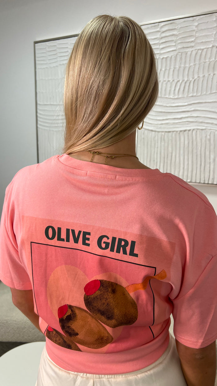 Olive Girl Tshirt - Pink