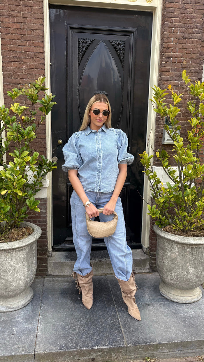 June Spijker Top - Blauw