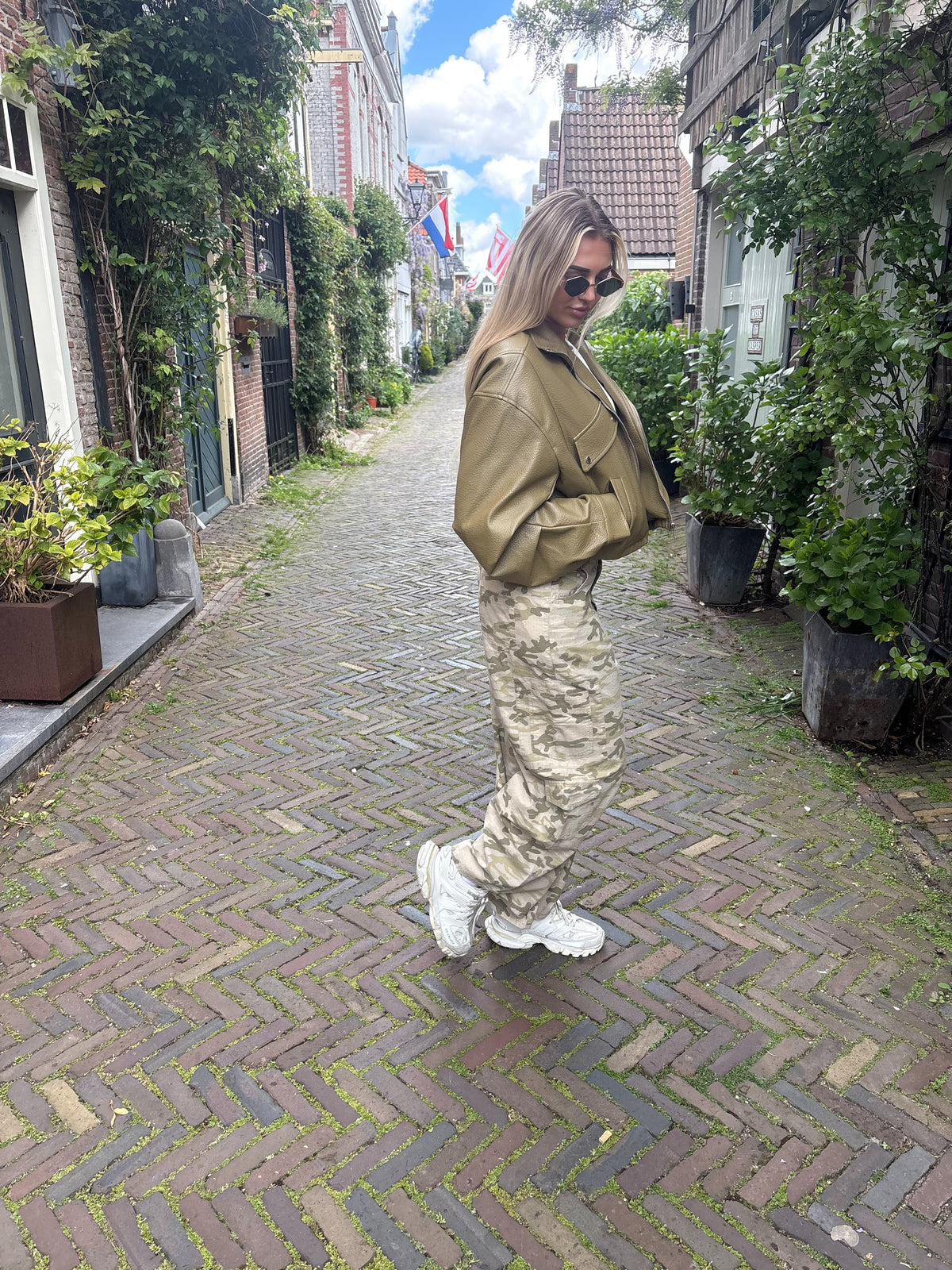Army Jeans - Creme/Groen