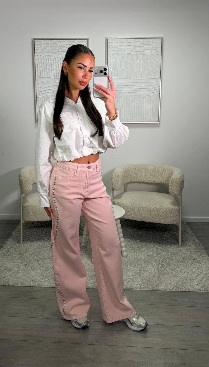 Maria High Waist Jeans - Roze