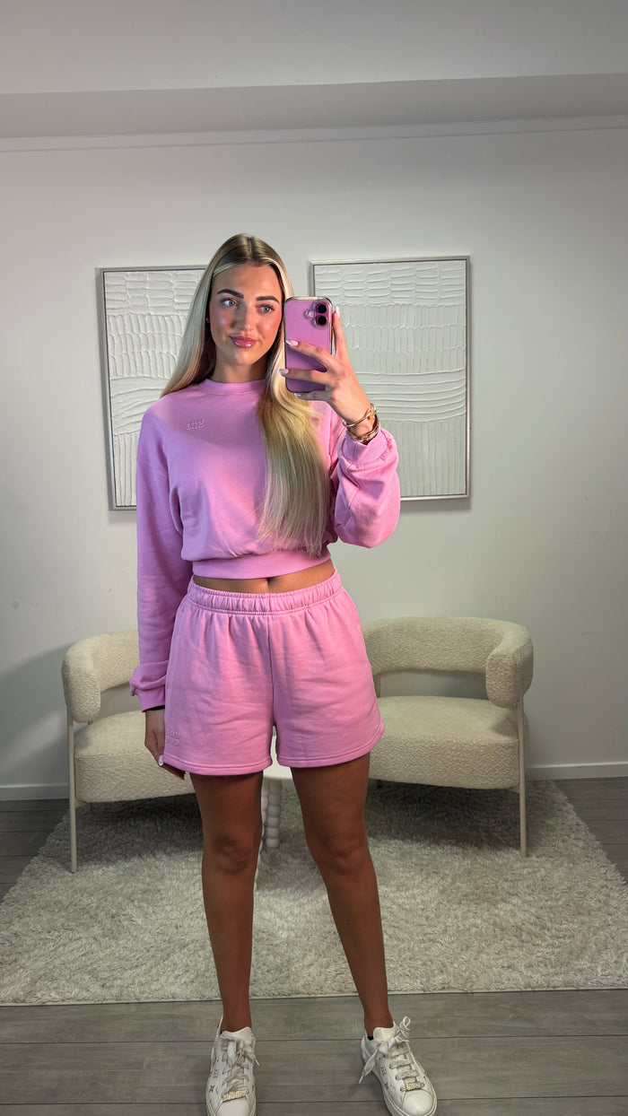 Peggy Cropped Sweater - Bubblegum