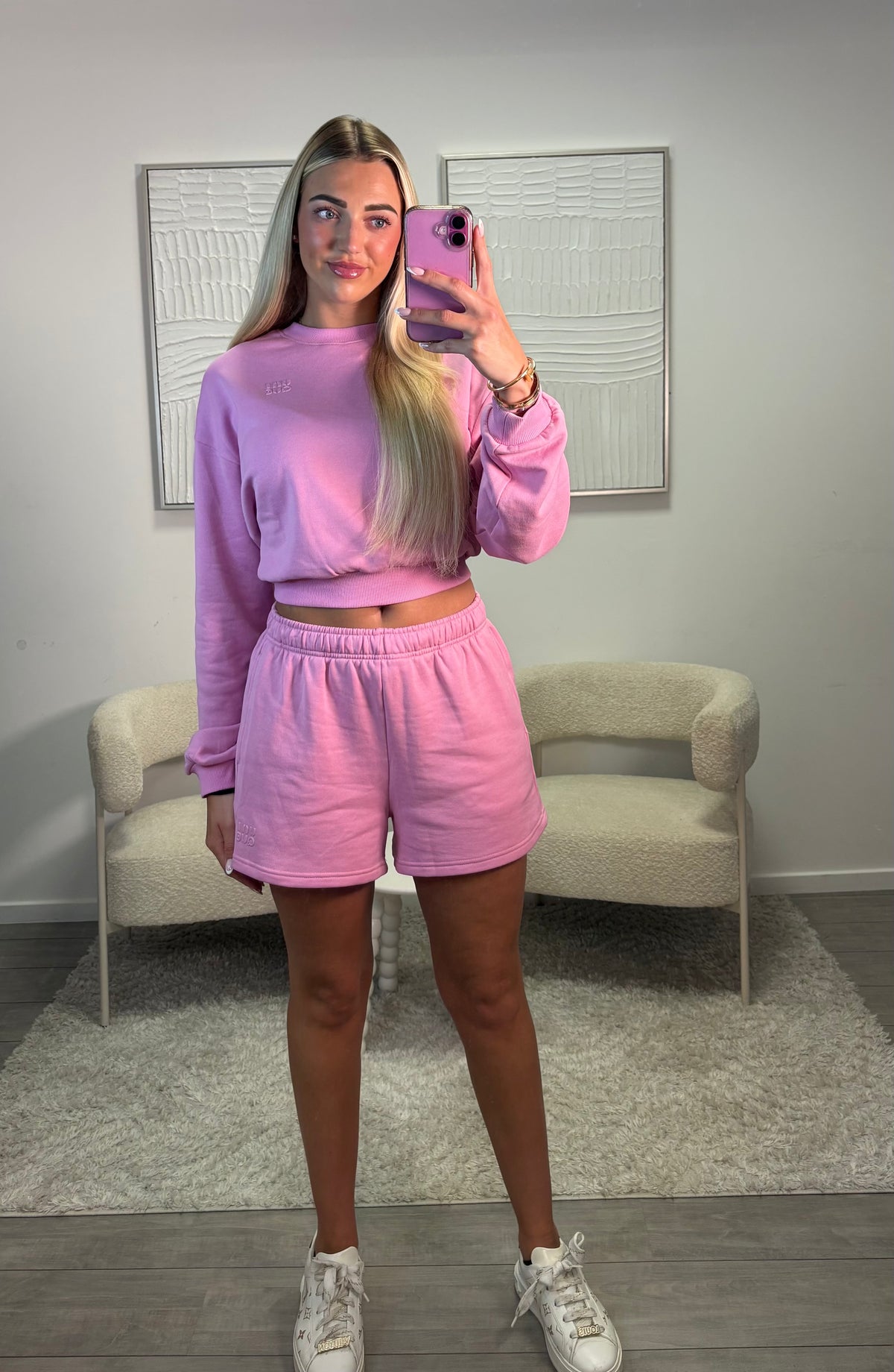 Peggy Cropped Sweater - Bubblegum