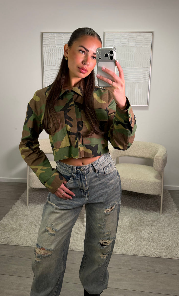Cropped Blouse - Army